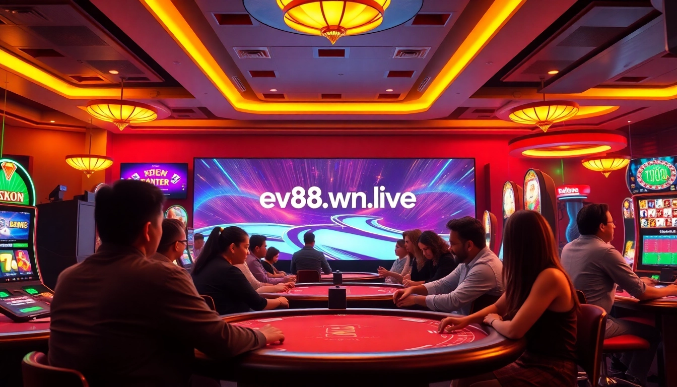 Exciting online casino experience at ev88win.live showcasing players enjoying gaming.