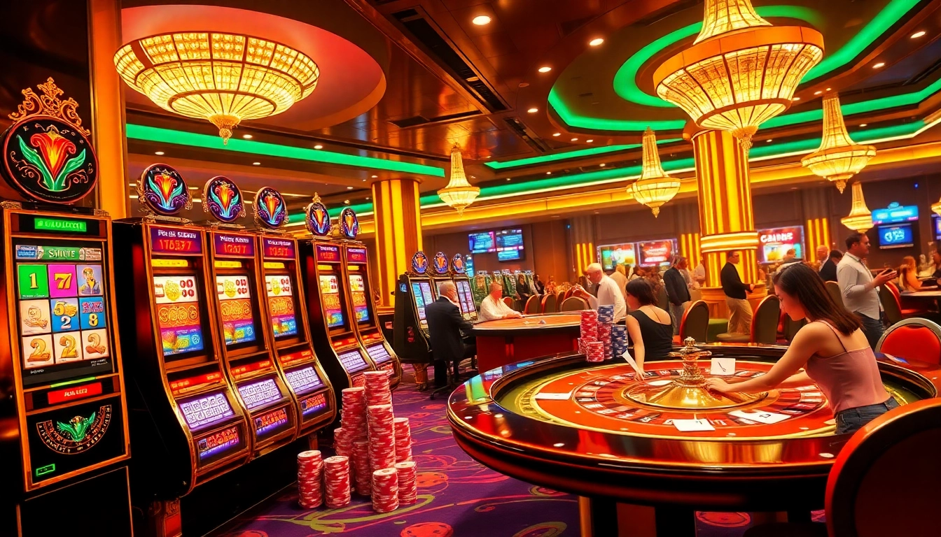 Experience thrilling gaming at https://slot3654.biz with lively casino tables and vibrant slot machines.